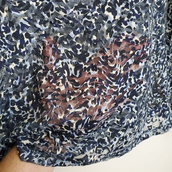 Scotch & Soda Printed Lace Top in blue - Picture 9 of 13